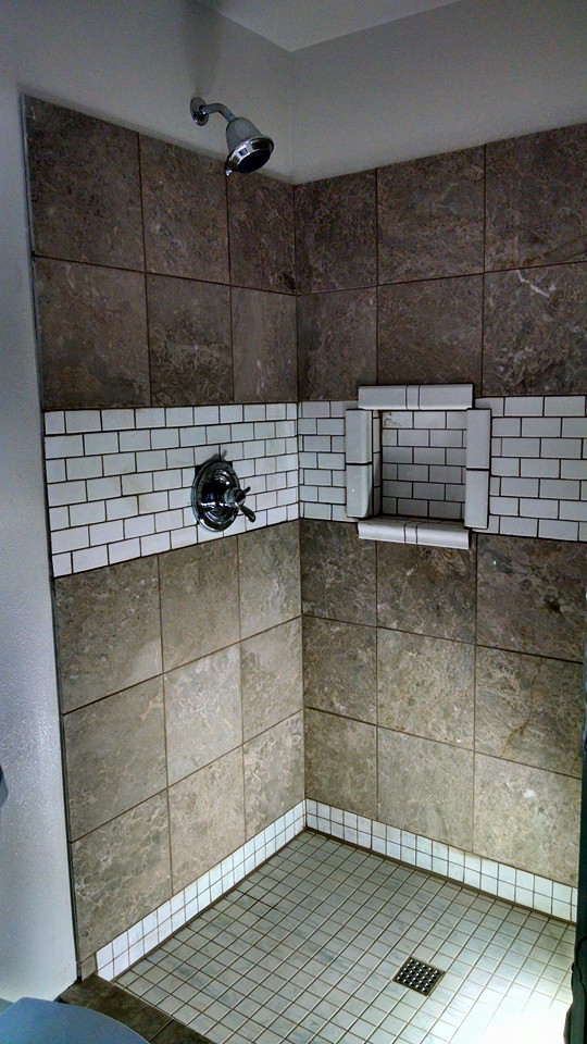 Shower Tile Remodel After
